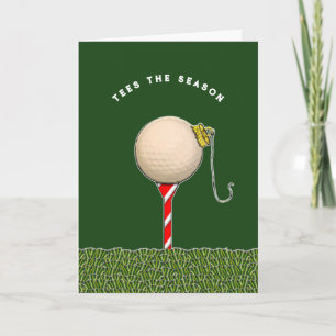 Pour Fêtes Annuelles Golf Cartes de fin de année de Noël