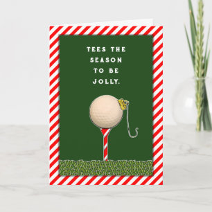 Pour Fêtes Annuelles Golf Cartes de fin de année de Noël