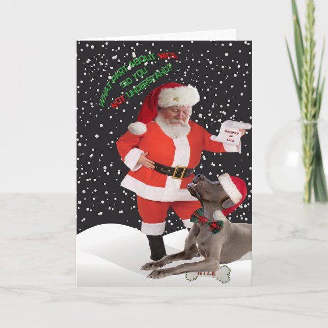 Pour Fêtes Annuelles Great Dane n'a pas compris les bonnes cartes (Devant)