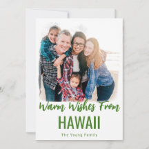HAWAII CARTES DE NOËL CARTES DE PLAGE PHOTO CARTES