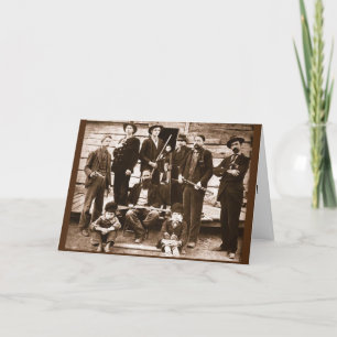 POUR FÊTES ANNUELLES HILLBILLY HATFIELDS CARTES DE SALUT D'ANNIVERSAIRE