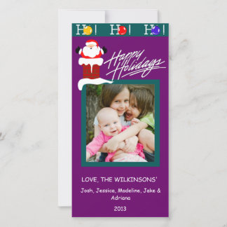 Pour Fêtes Annuelles Ho cartes photos à plomb verts de Noël Y2