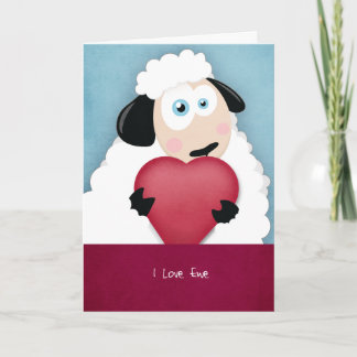 Pour Fêtes Annuelles I Lote Ewe mignonne Valentine Sheep Cartes