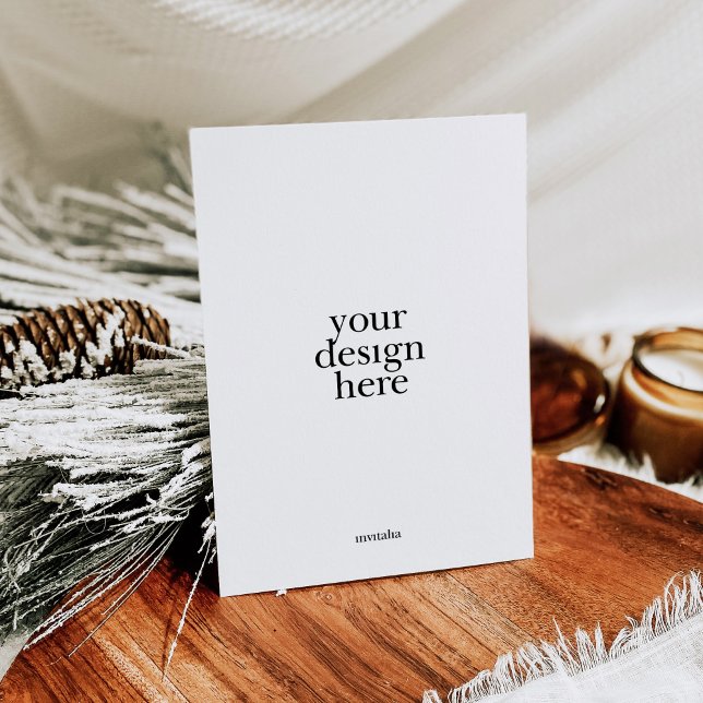 Pour Fêtes Annuelles Impression de cartes de vacances plates (Créateur téléchargé)