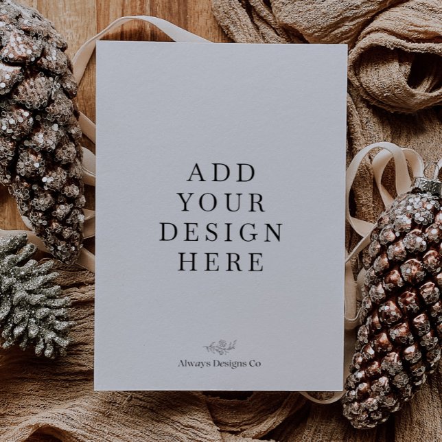 Pour Fêtes Annuelles Impression de cartes de vacances Portrait 5x7" (Créateur téléchargé)