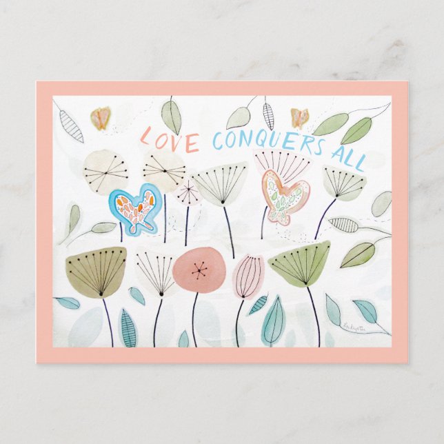 Pour Fêtes Annuelles Inspirational LOVE CONQUÈTE TOUTES LES CARTES D'Af (Devant)