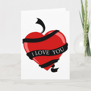 Pour Fêtes Annuelles Je T'Aime Cartes De Voeux Du Coeur Rouge
