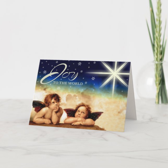 Pour Fêtes Annuelles Joie au monde. Cartes de Noël Art (Devant)