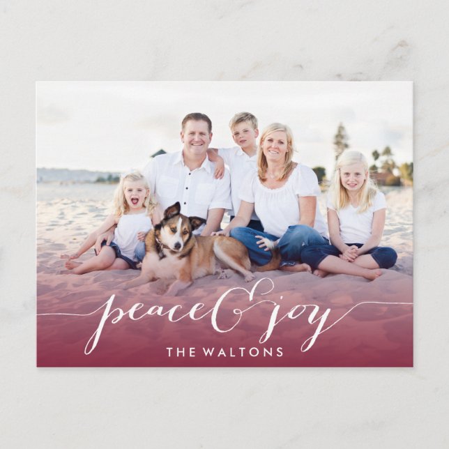 Pour Fêtes Annuelles JOIE & PAIX CARTES PHOTOS de vacances (Devant)