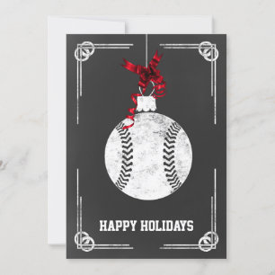 Pour Fêtes Annuelles joueur de baseball de tableau noir Cartes de Noël