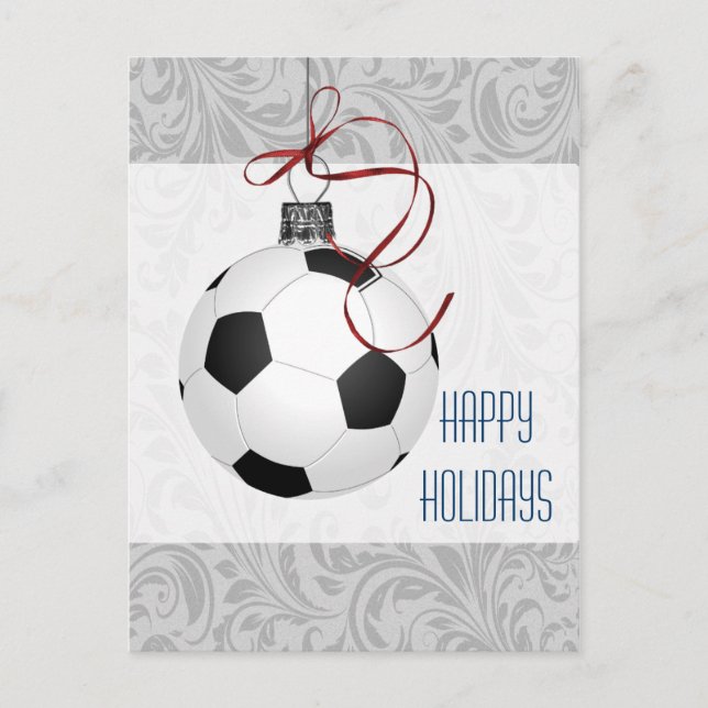 Pour Fêtes Annuelles Joueur de football Cartes de Noël (Devant)