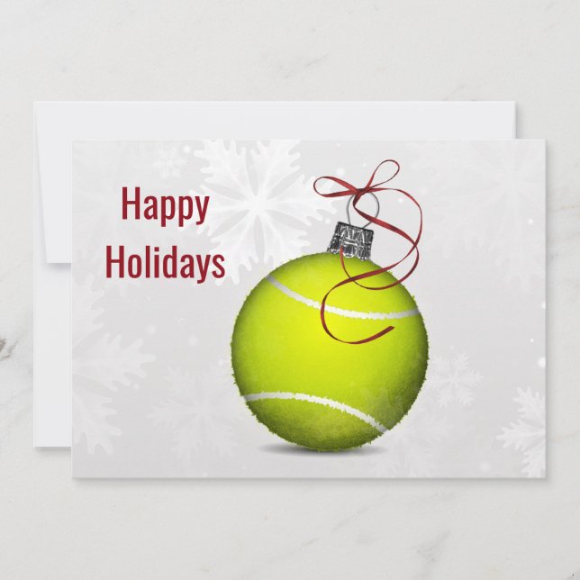 Pour Fêtes Annuelles joueur de tennis Cartes de voeux de vacances (Devant)