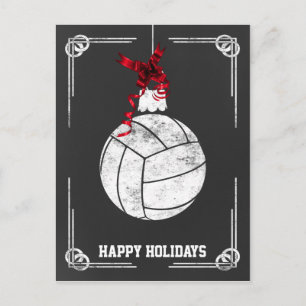 Pour Fêtes Annuelles Joueur de volley-ball en tableau noir Cartes de No
