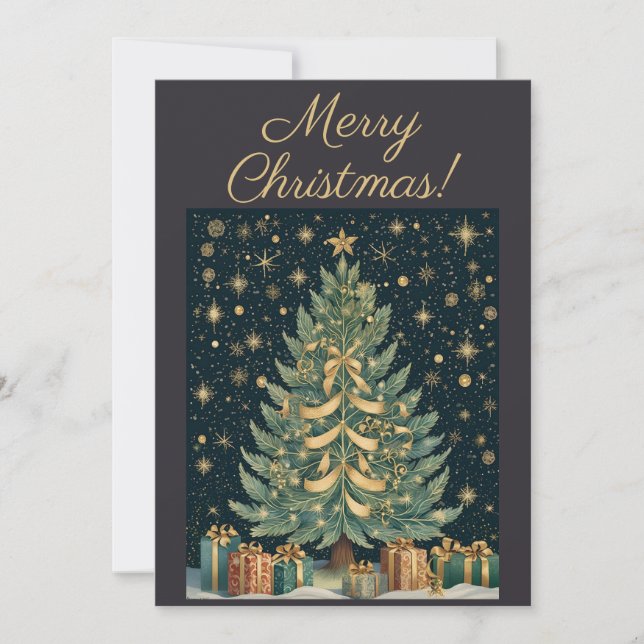 Pour Fêtes Annuelles Joyeuses cartes de Noël (Devant)