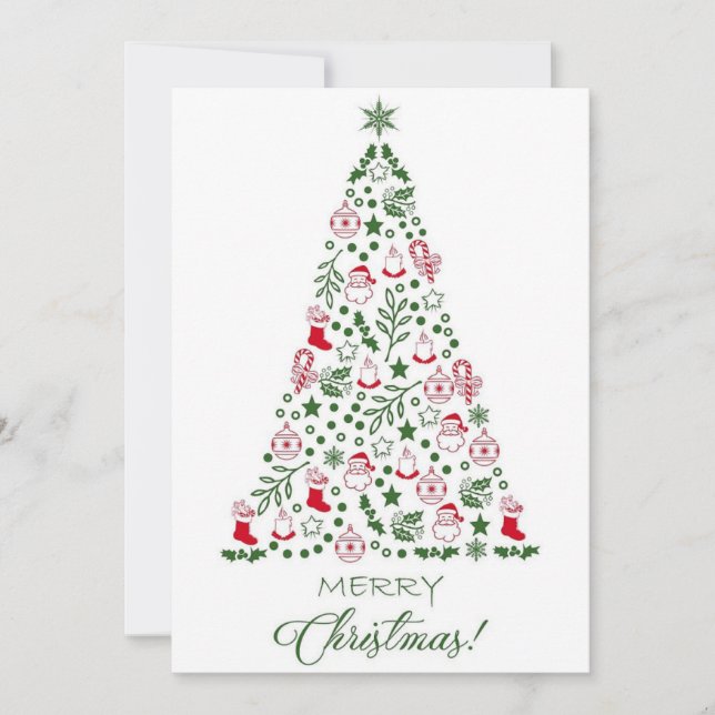 Pour Fêtes Annuelles Joyeuses cartes de Noël (Devant)