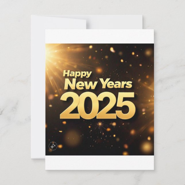 Pour Fêtes Annuelles joyeuses cartes de nouvelle année 2025 (Devant)