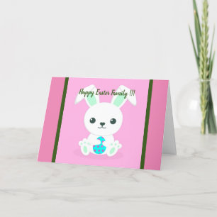 Pour Fêtes Annuelles Joyeux Cartes de fin de année floraux du Bunny de 
