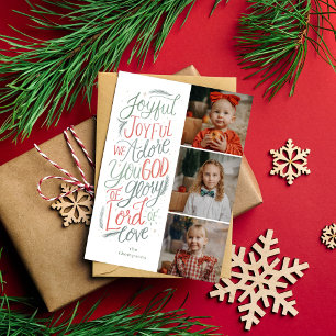 Pour Fêtes Annuelles Joyeux Joyeux Noël chrétien Trois Cartes photos