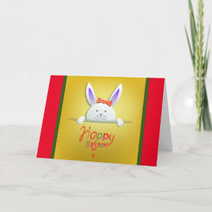 Pour Fêtes Annuelles Joyeux Lapin de Pâques Cartes de fin de année flor