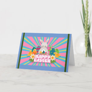 Pour Fêtes Annuelles Joyeux Lapin de Pâques Cartes de fin de année flor