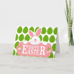 Pour Fêtes Annuelles Joyeux Lapin de Pâques Cartes de fin de année flor