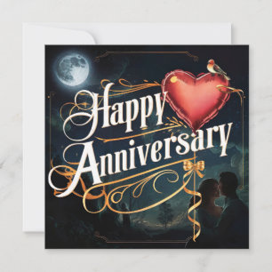 Pour Fêtes Annuelles Joyeux Mariage Anniversaire Cartes Élégant