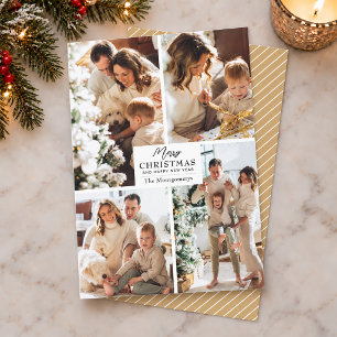 Pour Fêtes Annuelles Joyeux Noël 4 Collage de photos Cartes de vacances