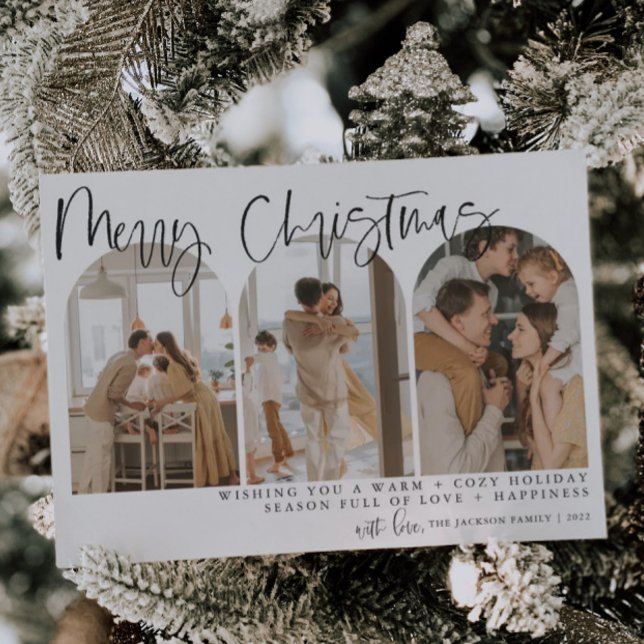 Pour Fêtes Annuelles Joyeux Noël Arch moderne Cartes de fin de année ph (Créateur téléchargé)