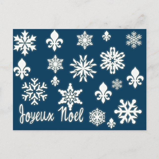 Pour Fêtes Annuelles Joyeux Noel avec Snowflakes Cartes, Cartes postale (Devant)