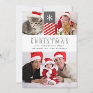 Pour Fêtes Annuelles Joyeux Noël Moderne Grandes Cartes photos de vacan