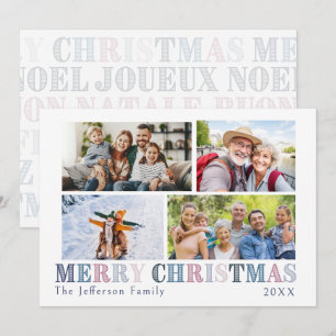Pour Fêtes Annuelles Joyeux Noël Quatre Cartes photos