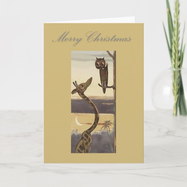 Pour Fêtes Annuelles Joyeux style Afrique de Noël. Cartes Safari Xmas (Devant)