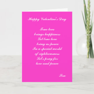 Pour Fêtes Annuelles l'amour et la paix la Saint-valentin cartes de voe