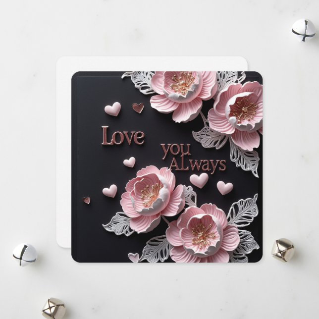 Pour Fêtes Annuelles L'amour que vous cartes toujours (Devant/Arrière en situation)