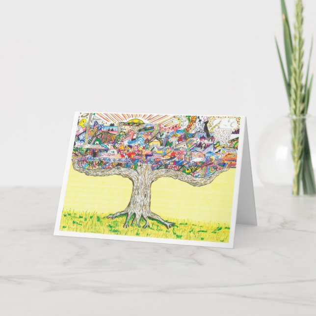 Pour Fêtes Annuelles "L'Arbre Tout." Cartes par Rip Rense. (Devant)
