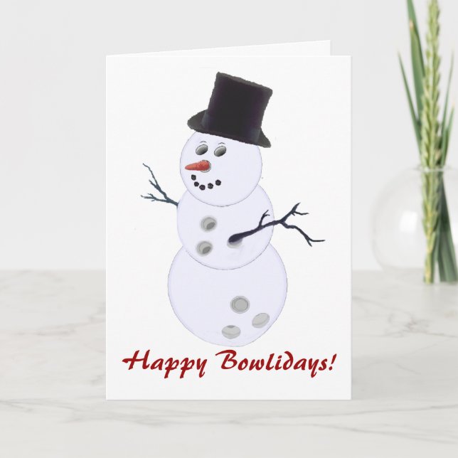 Pour Fêtes Annuelles Les amateurs de bowling Cartes de Noël (Devant)
