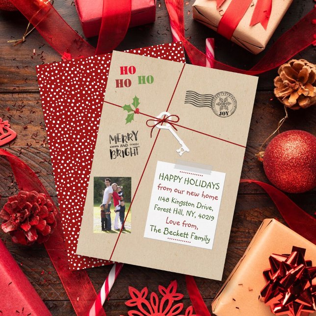 Pour Fêtes Annuelles Livraison de Noël Nouvelle maison Cartes de déména (Créateur téléchargé)