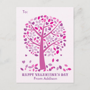 Pour Fêtes Annuelles Love Arbre Enfants École Classe Valentine Cartes