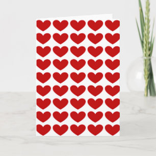 Pour Fêtes Annuelles Love Red Hearts Cartes de voeux