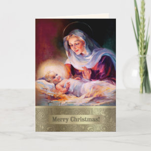 Pour Fêtes Annuelles Madonna et Child. Cartes de Noël Art