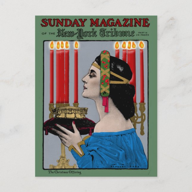 Pour Fêtes Annuelles Magnifique Cartes d'Art Tribune New York 1905 (Devant)