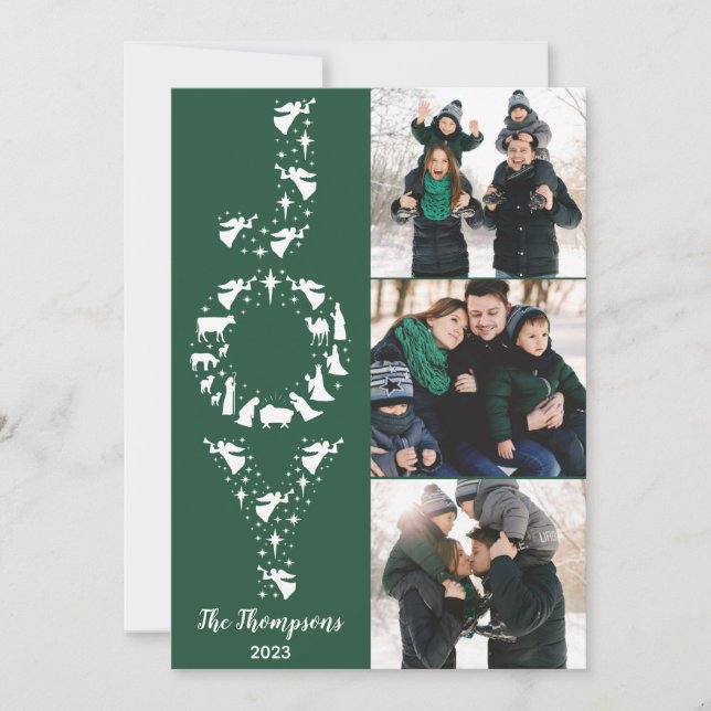 Pour Fêtes Annuelles Nativité Cartes de Noël, JOY Christian (Devant)