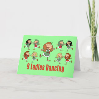 Pour Fêtes Annuelles Neuf Cartes Dansantes