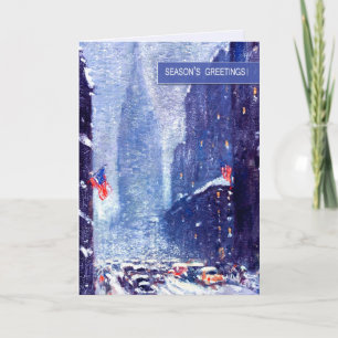 Pour Fêtes Annuelles New York City. Hiver. Cartes de Noël