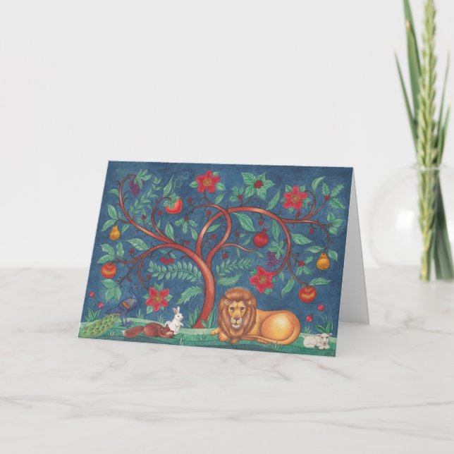 Pour Fêtes Annuelles Noël ~ Cartes de voeux de l'arbre de vie (Devant)