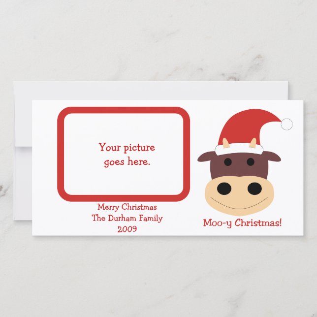 Pour Fêtes Annuelles Noël de Moo-y ! Cadeaux de vacances et cartes (Devant)