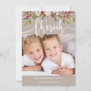 Pour Fêtes Annuelles Noël de Noël de Chérish Deux Cartes photos