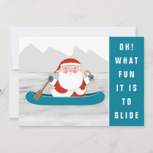 Pour Fêtes Annuelles Noël Kayaking Camping Cartes de fin de année