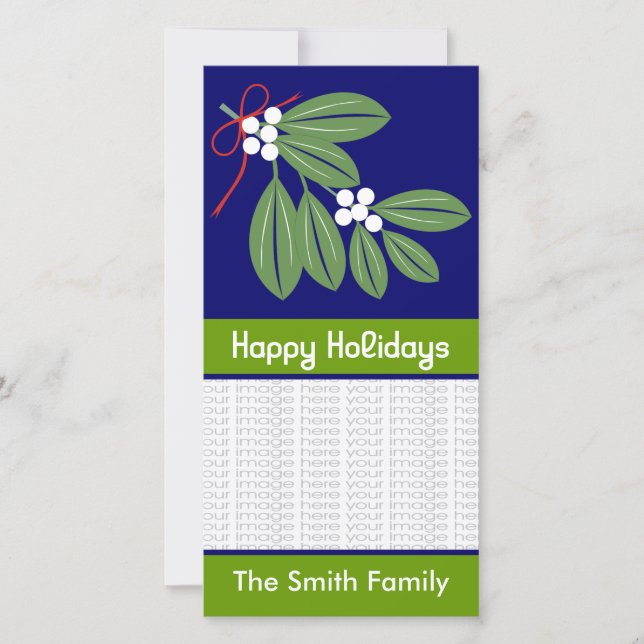 Pour Fêtes Annuelles Noël Kiss Cartes photos (Devant)