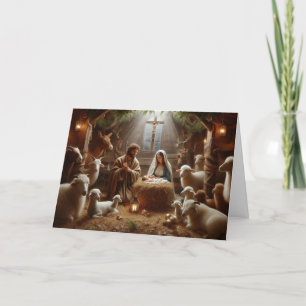 Pour Fêtes Annuelles Noël Nativité Scène Noël Cartes de voeux Noël